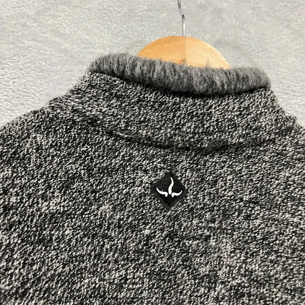Vintage PrAna Jacket Women Medium Fleece Gray Outdoors USA Cottage Barn Full Zip